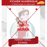 Fichier À TÉLÉCHARGER - Pochoir #1 Super Maman de Maman Gato & Cie
