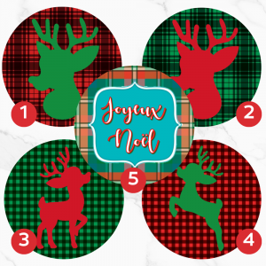 Image Comestible - Carreauté et Silhouette de Chevreuil Image Comestible - Carreauté et Silhouette de Chevreuil