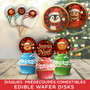 Disque Comestible - Plaid et Magie de Noël