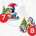 Image Comestible - Pingouins de Noël & Maisons Enneigées