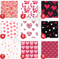 Image Comestible - Motifs Saint-Valentin Passion & Tendresse