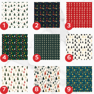 Image Comestible - Motifs de Noël - Sapins Élégants & Festifs Image Comestible - Motifs de Noël - Sapins Élégants & Festifs