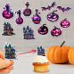 Topper Comestible Halloween - Potions, Citrouilles, Chauves-souris & Maisons hantées