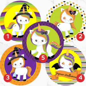 Image Comestible - Licorne d'Halloween de Maman Gato & Cie Image Comestible - Licorne d'Halloween de Maman Gato & Cie