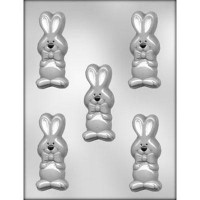 Chocolate Mold Bunny Rabbit with Bow 3½'' by Ck Products