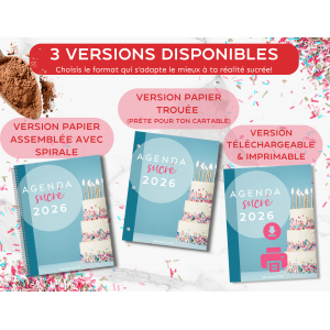 Agenda Sucré 2026 - 3 Versions Disponibles - de Maman Gato & Cie Agenda Sucré 2026 - 3 Versions Disponibles - de Maman Gato & Cie