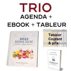 TRIO - Sweet Agenda Paper Format + Ebook - ''La Recette Gagnante'' AND Excel Spreadsheet Cost & Pricing (in french) by Maman Gato & Cie