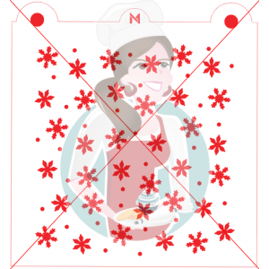 Pochoir Motif Tempête de Flocons de Neige de Maman Gato & Cie