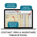 Excel Spreadsheet Cost & Pricing with Inventory Calculator (in french) by Maman Gato & Cie