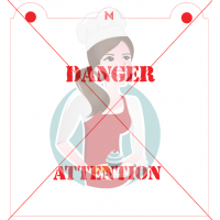 Stencil Danger Attention by Maman Gato & Cie
