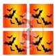 Transfert - Motif Chauve-Souris Oranges d'Halloween de Maman Gato & Cie