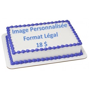 Image Comestible Personnalisée (Feuille de sucre) - Format 8.5'' x 14'' (Légal) Image Comestible Personnalisée (Feuille de sucre) - Format 8.5'' x 14'' (Légal)