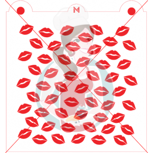 Pochoir Motif Lèvres de Maman Gato & Cie Pochoir Motif Lèvres de Maman Gato & Cie