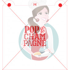 Stencil ''Pop Le Champagne'' by Maman Gato & Cie