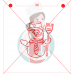 Pochoir Bonhomme de Neige avec Balai à Peinturer PYO de Maman Gato & Cie Pochoir Bonhomme de Neige avec Balai à Peinturer PYO de Maman Gato & Cie