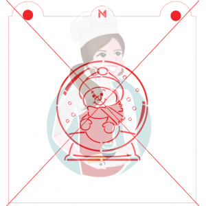 Pochoir Boule à neige à Peinturer PYO de Maman Gato & Cie Pochoir Boule à neige à Peinturer PYO de Maman Gato & Cie