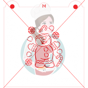 Pochoir Biscuit Pain d'Épices avec Bonbons à Peinturer PYO de Maman Gato & Cie