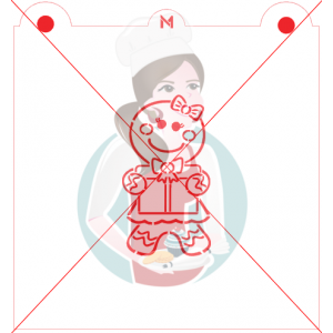 Pochoir Biscuit Pain d'Épices Fille à Peinturer PYO de Maman Gato & Cie Pochoir Biscuit Pain d'Épices Fille à Peinturer PYO de Maman Gato & Cie