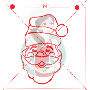 Pochoir Père Noël Visage à Peinturer PYO de Maman Gato & Cie Pochoir Père Noël Visage à Peinturer PYO de Maman Gato & Cie