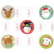 Cupcake Toppers - Christmas Medley 1 by Maman Gato & Cie